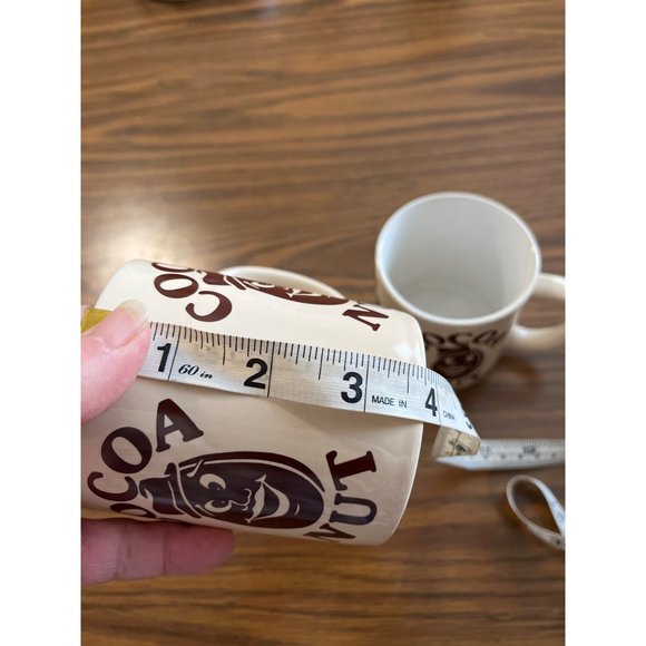 Houston Foods Cocoa Nut mugs set of two vintage cottage core - Picture 4 of 6